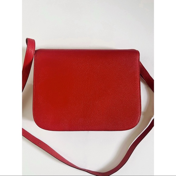 $4500 Celine medium box bag shoulder bag Phoebe Philo classic icon red pebbled - Picture 4 of 10